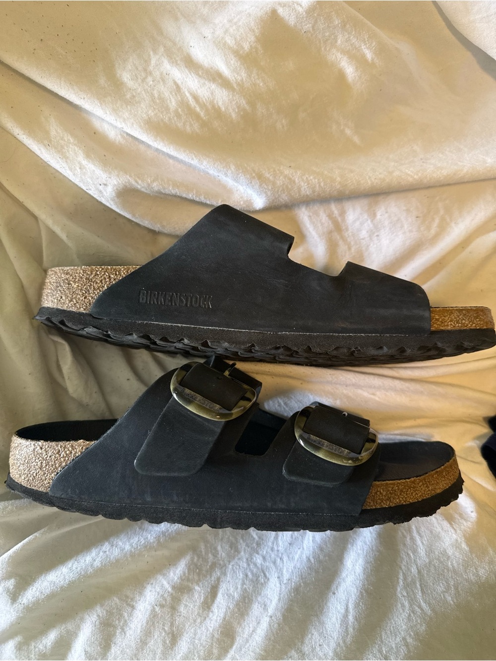 Birkenstock Arizona Big Buckle Black Sandals with Tortoise Hardware size 9 - Picture 4 of 6